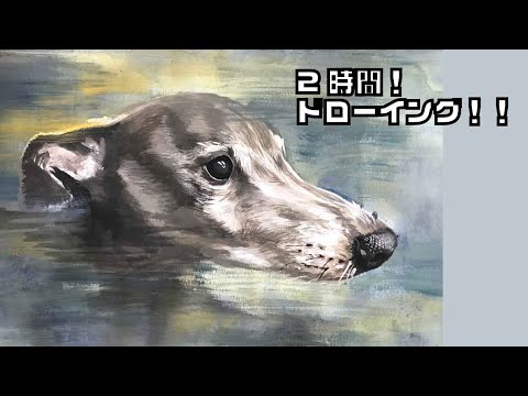84【生配信】アクリル 犬 how to draw with pencil - YouTube