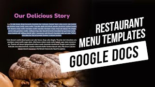 How to Get and Use Restaurant Menu Template in Google Docs