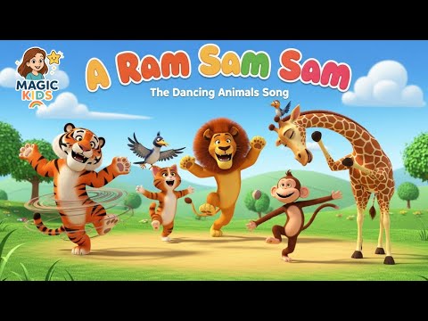 A Ram Sam Sam | Dance And Song With Animals 🦁 🦒| Nursery Rhymes Song ♫