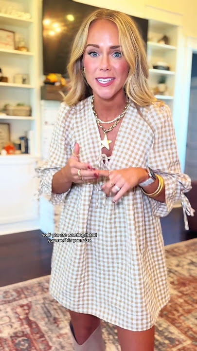 I’m actually in love- short girl friendly fall dress! 🤎✨🫶🏼 #gingham #dress #fallfashion