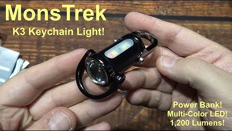 MonsTrek K3 Keychain Flashlight Kit Review! (COB & Multi Color LEDs, 1,200 Lumens, Power Bank!)