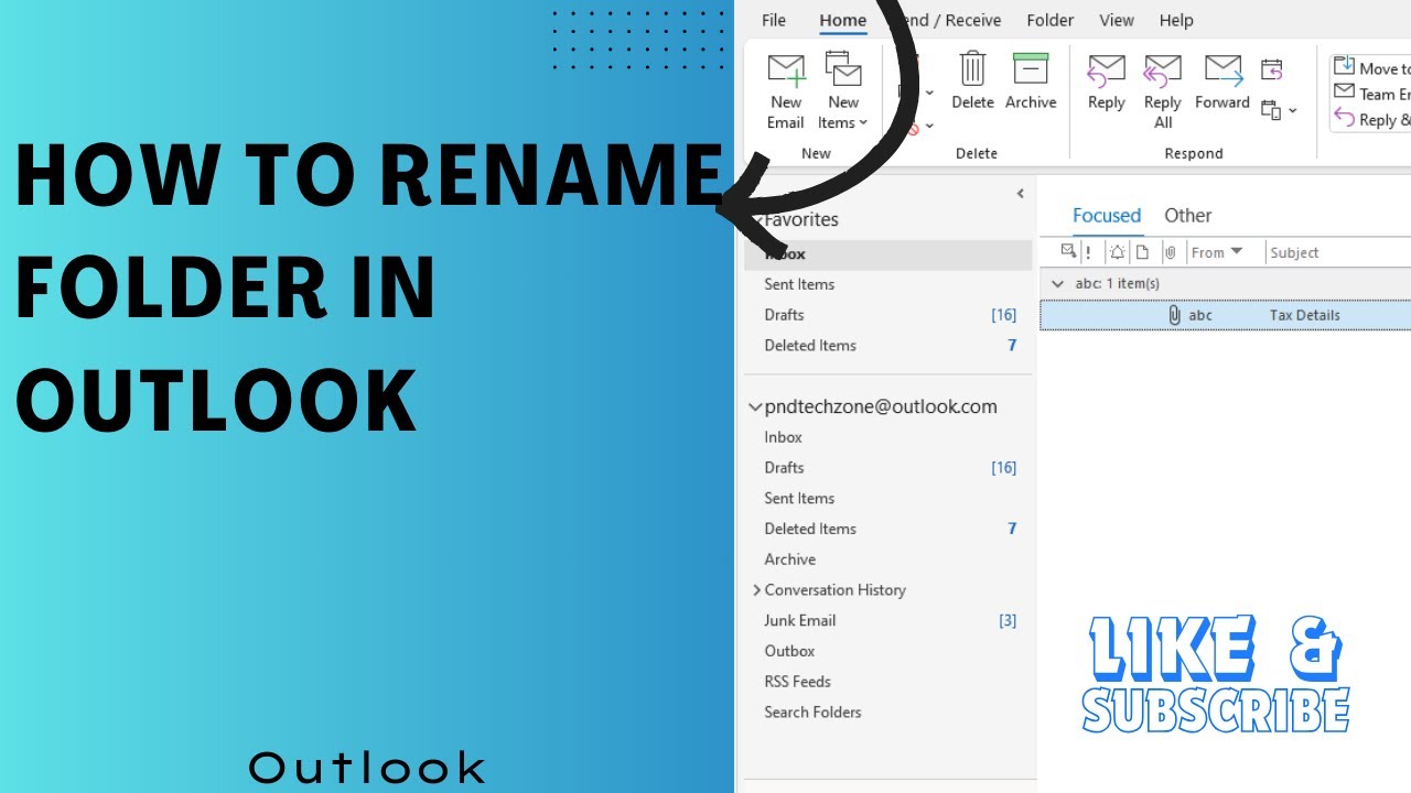 How To Rename Folder In Outlook YouTube