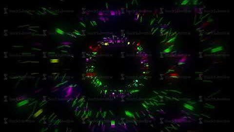 Neon Tunnel Glitched shape design motion graphic.