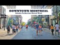 Downtown Montreal - Walking on the Main Street  / Sainte-Catherine Street West