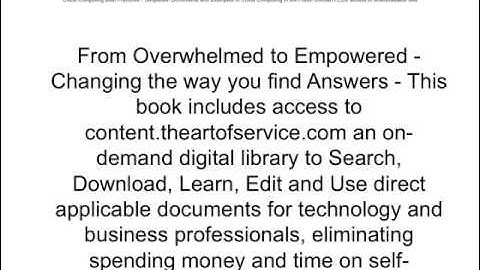 Cloud Computing Best Practices   Templates  Documents and Examples of Cloud Computing in the Public