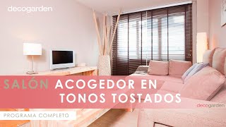 SALÓN en tonos TIERRA y TOSTADOS  Reforma sin obra  Decogarden