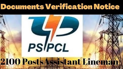 PSPCL 2100 Posts Of ALM  || Documents Verification Will be started 4/01/2023