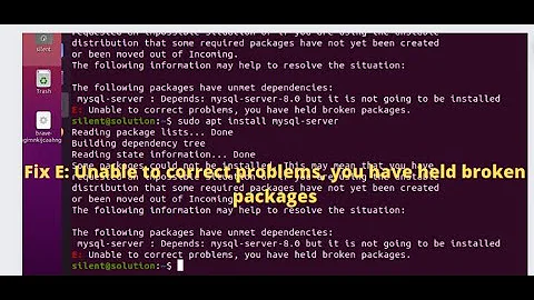 E: Unable to correct problems, you have held broken packages