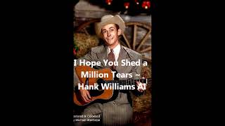 I Hope You Shed a Million Tears ~ Hank Williams AI (2023) (Serena Elizabeth AI) (Don Helms-Steel)