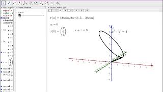 Ejemplo curva de intersecciones funciones vectoriales