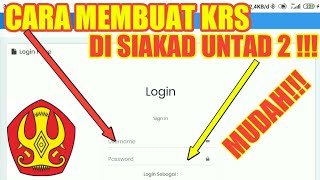 Cara Mengisi KRS Di Siakad 2 Menggunakan Hp Android UNTAD!!! screenshot 1