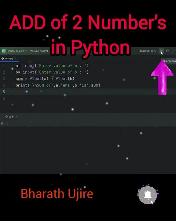 😎 SUM of 2 Number's 🐍🐍 Python Programming's 🐍PYthon Basic's🐍 Python ...