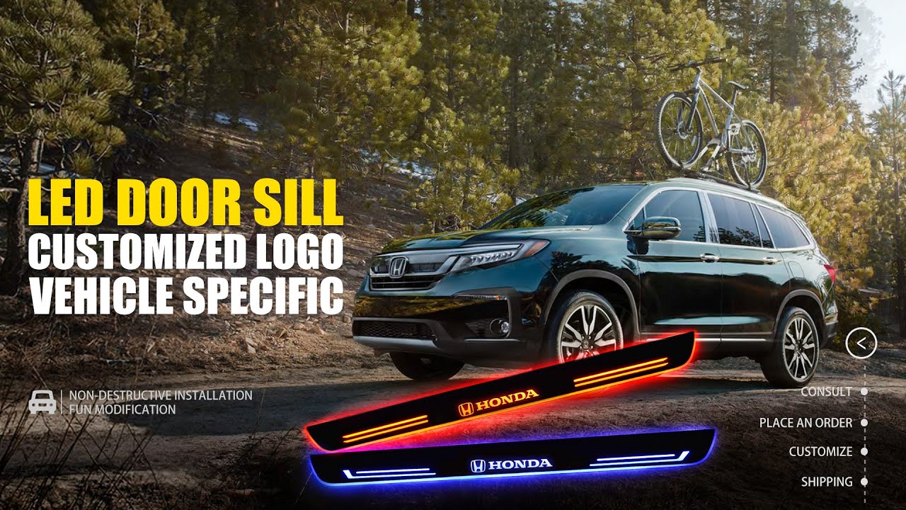 Honda LED Door Sills Aoonuauto YouTube
