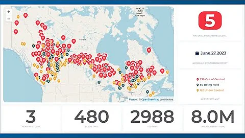 How close are the Canadian wildfires that are causing the smoke in West Michigan?
