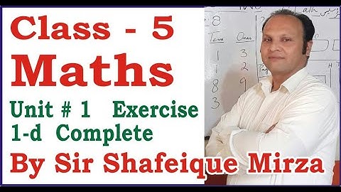 MATHS || CLASS FIVE (5) || EXERCISE # 1-d || OXFORD COUNTDOWN MATH || LEARN MATH ONLINE || AGS GROUP