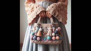 Crochet Flower Bag #Crochet #Knitted #Crochetlove #Design #Crochetbag