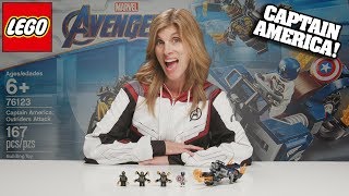 CAPTAIN AMERICA: OUTRIDERS ATTACK - Lego Avengers Endgame Set 76123! Time-lapse Build & Review