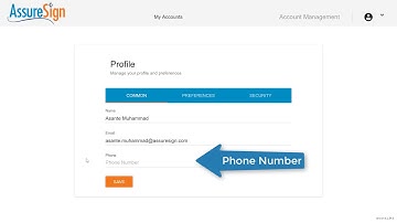 Navigating My AssureSign Profile