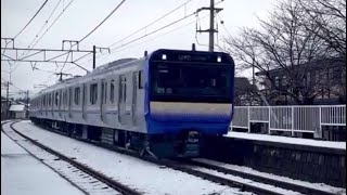 E235系1000番台 J-31編成J-TREC新津出場試運転試6427M  2024.3.4