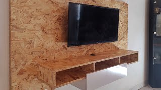 Membuat Backdrop Tv Minimalis Gantung - OSB BOARD by JF INTERIOR CARPENTER 2,824 views 8 months ago 10 minutes, 42 seconds