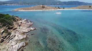 Ammouliani island, Greece - 4K drone