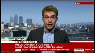 Sam Bowman defends Lord Freud's remarks on work and disability on BBC News