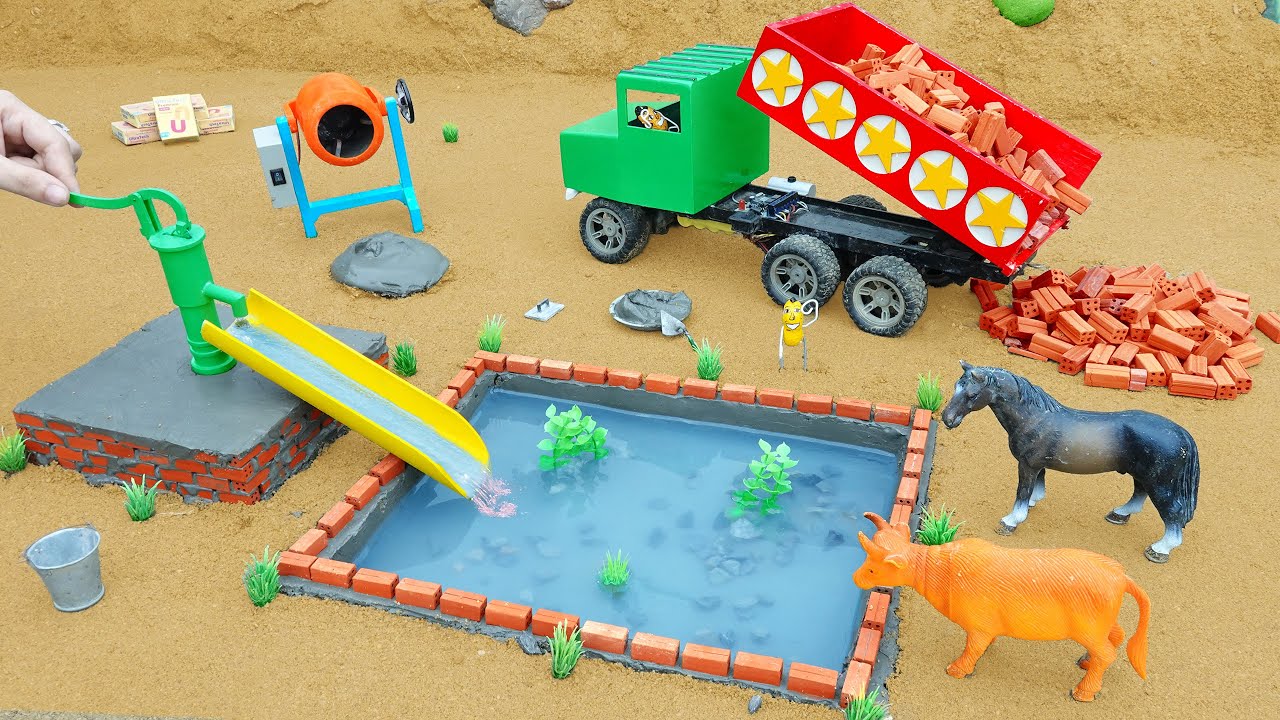 How to Make a Mini Hand Pump | Brick DIY Water Pump Science Project