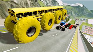 Epic High Speed monster trucks jumps  crashes #43 | BeamNG Drive / @VehiclesMonsterCar