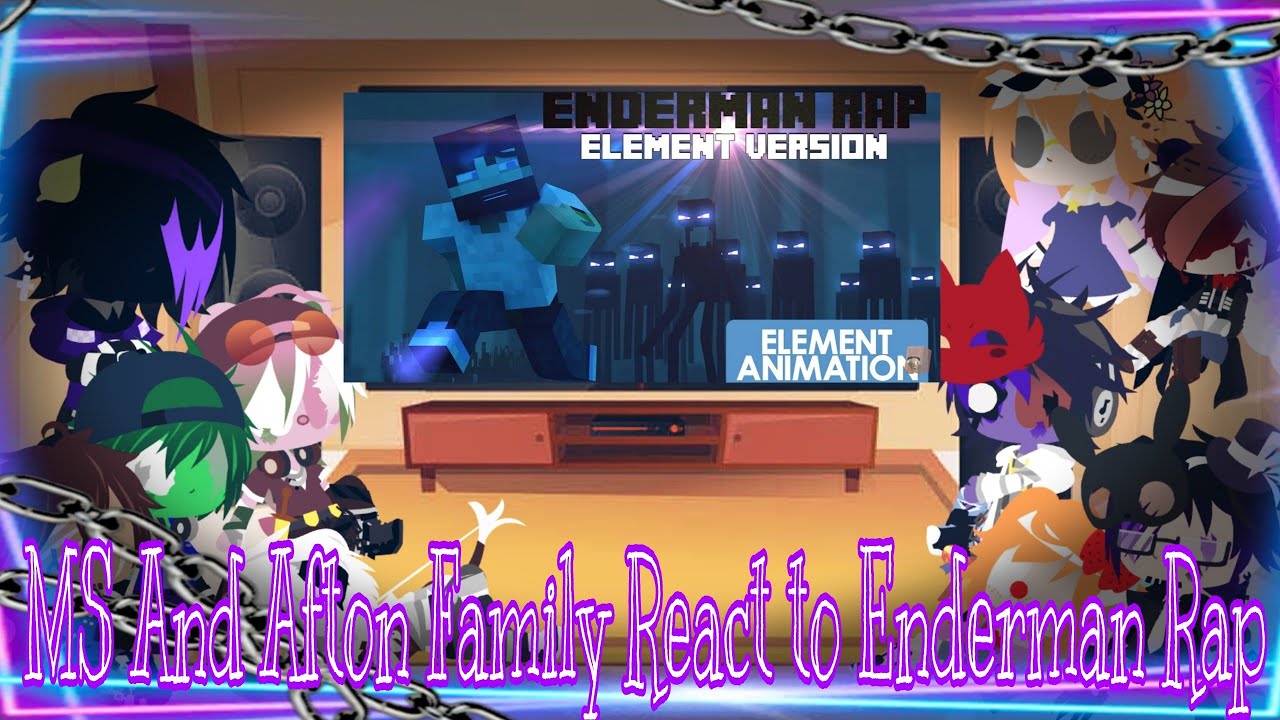 MS And Afton Family React To Enderman Rap||GACHA CLUB||FNAF||MINECRAFT||Part 1