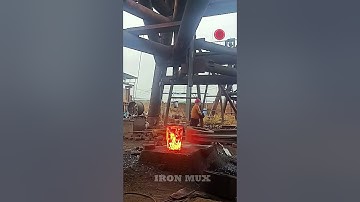 Creating Flanges Using Iron Billet #iron #flange