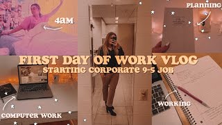 FIRST DAY OF WORK VLOG 2022: starting my first 9-5 job in corporate at the big four accounting