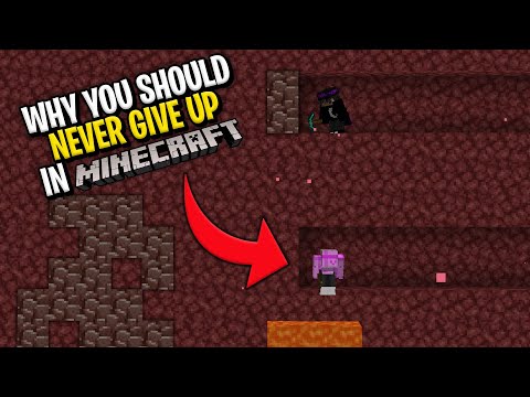 Why you should NEVER GIVE UP in Minecraft… #shorts