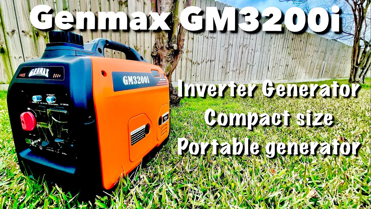 GENMAX GM3200 Portable Inverter Generator, Gas Powered, Lightweight Backup  Generator Review 