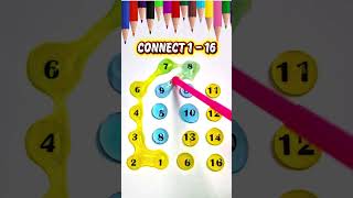 Connect The Numbers From 1 To 16 maths games writing art line drawing