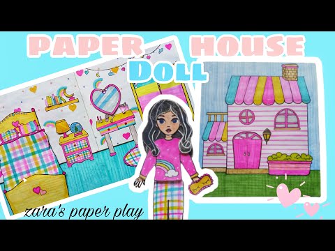 DIY PAPER DOLL HOUSE/ BEDROOM TUTORIAL/ PART~3 OF PAPER DOLL HOUSE/ZARA'S  PAPER PLAY 