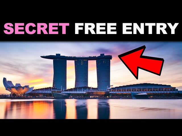 How to go to Marina Bay Sands Rooftop for FREE - No Tickets Not Hotel Guest - SECRET  |  Singapore class=