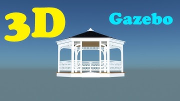Gazebo 3D Model. Modeled in Blender.