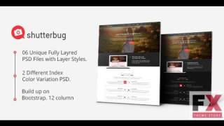 Preview Shutterbug One page Multipurpose PSD Template TFores