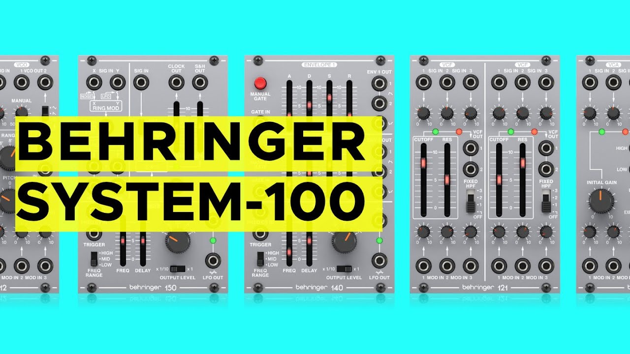 Behringer System 100 Sound Demo (no talking), complete Modular System