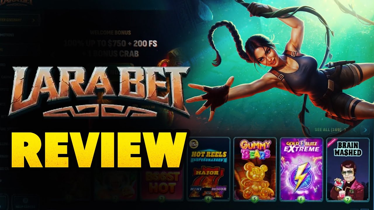 Interfaz de Larabet mostrando juegos y bonos