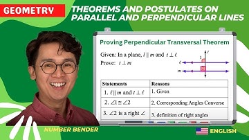 THEOREMS AND POSTULATES ON PARALLEL AND PERPENDICULAR LINES | GEOMETRY