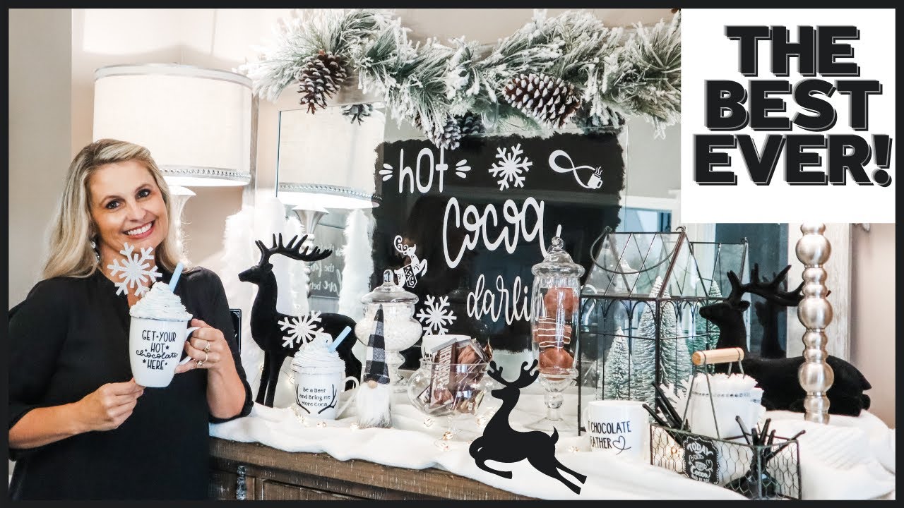 THE BEST DIY HOT CHOCOLATE BAR EVER | CHRISTMAS DECORATE WITH ME 2020