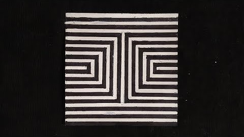 How To Draw Geometric square Optical Illusion Art - Art challenge - 3D Trick Art on paper tutorial