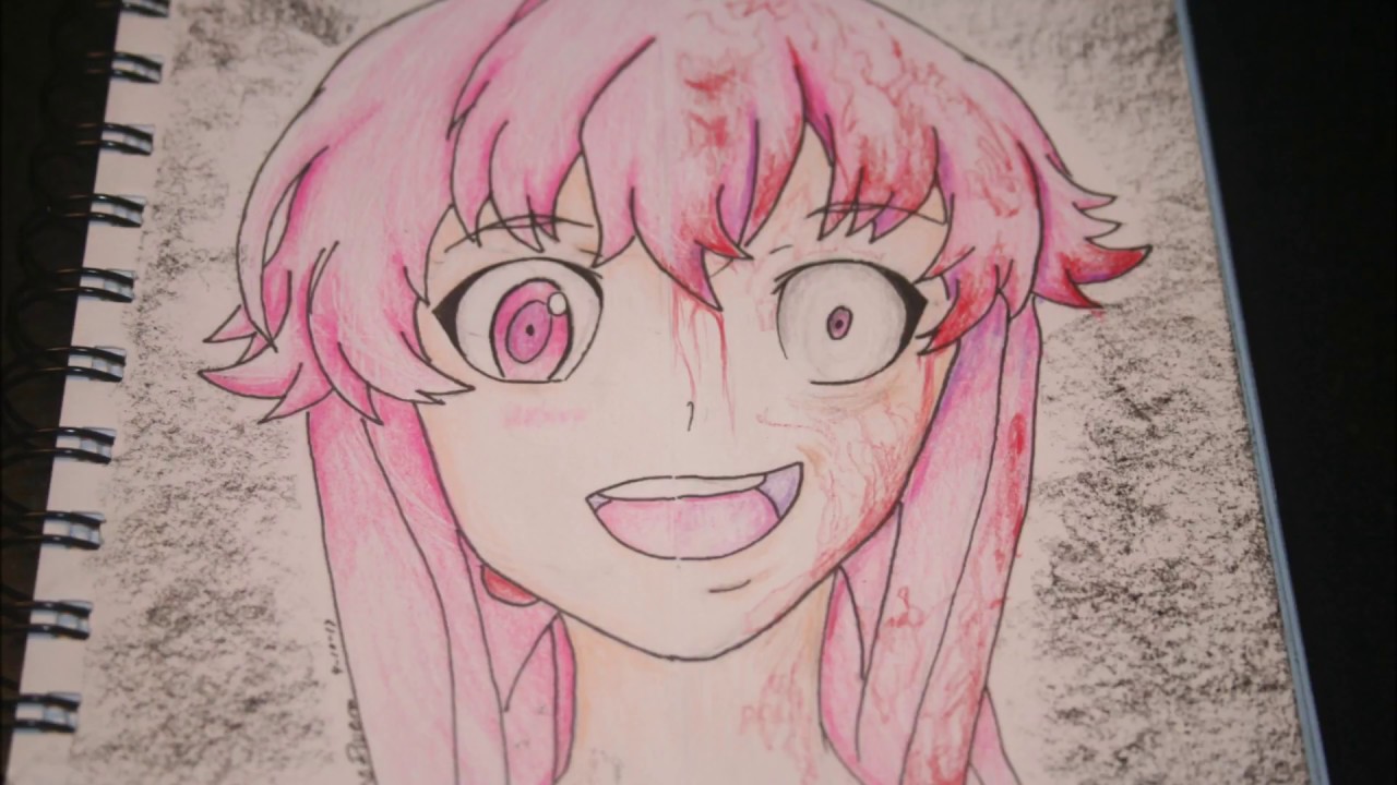 Yuno Gasai - Mirai Nikki - Desenho de milenakawaii - Gartic