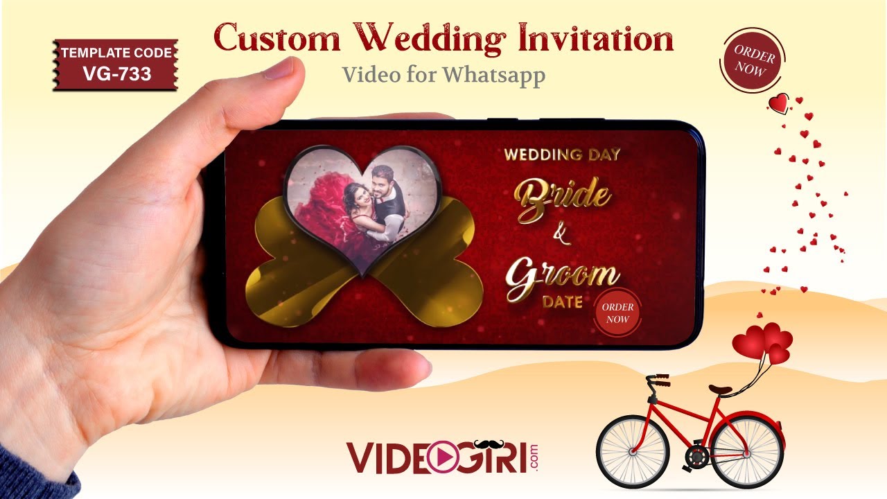 Custom Wedding Invitation Video For Whatsapp Hindu Vg 733