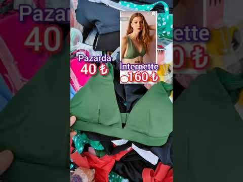 160 Liralık Penti Bikini Üstü Pazarda 40 Lira!! #shorts