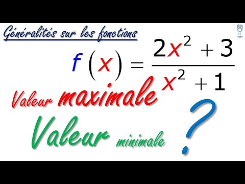 Vidéo: Quelle est la valeur maximale de la fonction ?