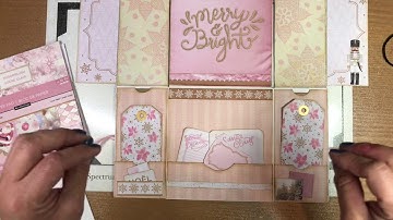 File Folder Pocket Album (Pink Christmas) - Spectrum Art