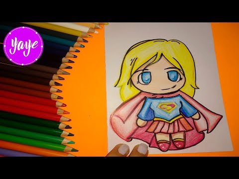 Como Dibujar Y Colorear Super Chica Kawaii Drawing And Coloring