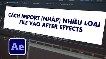 Hướng dẫn After Effects cách nhập import nhiều định dạng file vào dự án | Unn Thanh